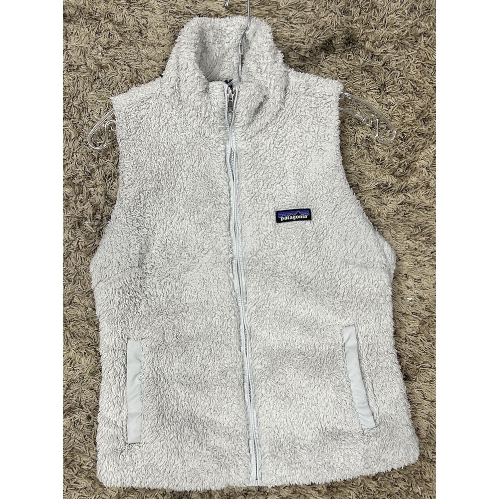 Patagonia Womens Size S Gray Los Gatos Fleece Full Zip Vest (L4)